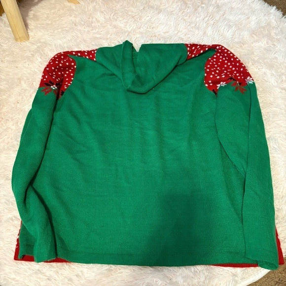 Get Lit Gingerbread Christmas Cardigan Sweater V-neck Spencer's XXL Beer - Picture 6 of 6